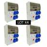 Lot de 4 coffret distribution 230v ABS 4 PC 16A