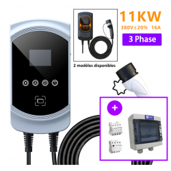 Borne de recharge triphasée 11 KW Type 2 avec protections électriques